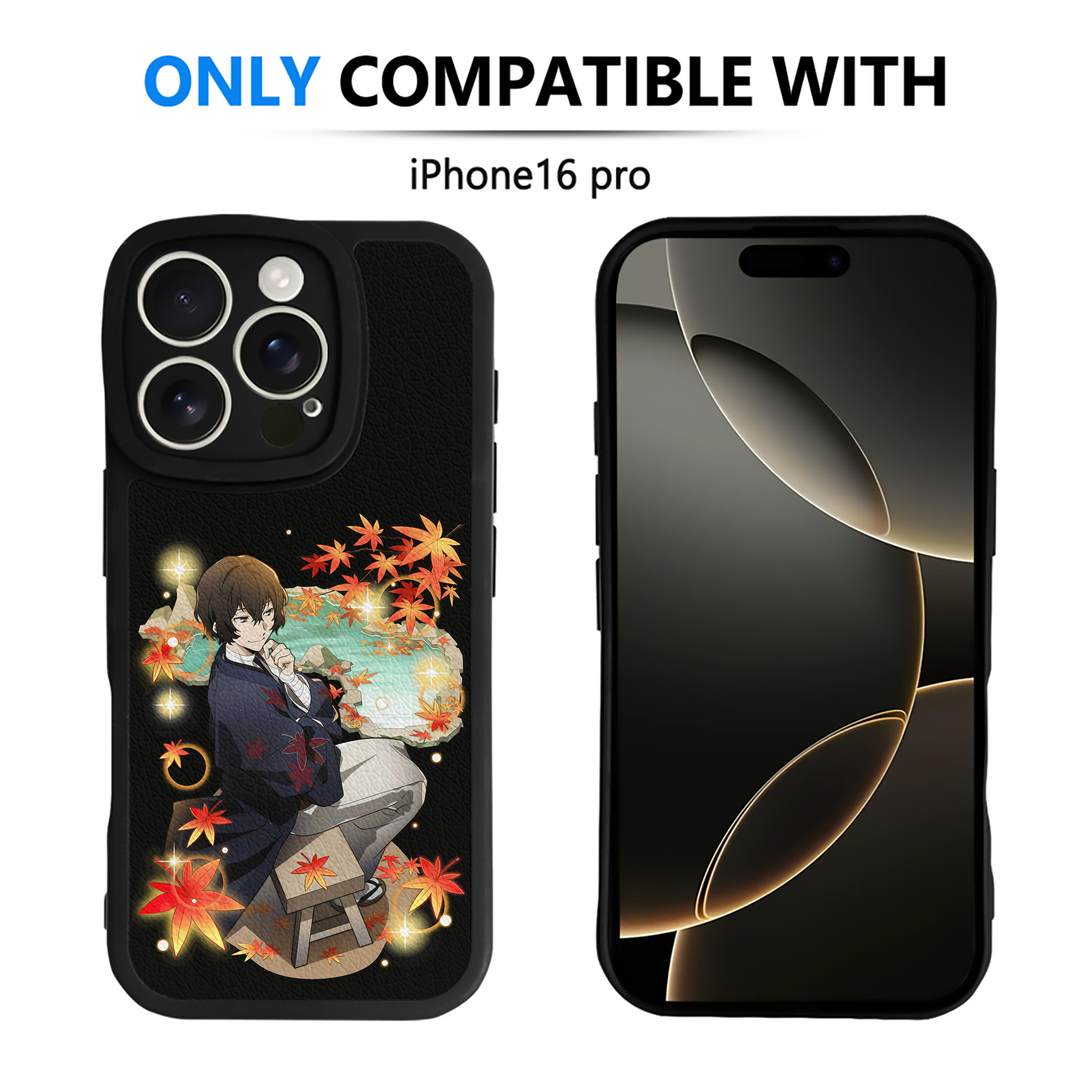 （画像用） 文豪ストレイドッグス Bungo Stray Dogs 【iPhone 16シリーズ対応】シリコンスマホケース（レザー調） 材質：シリコン